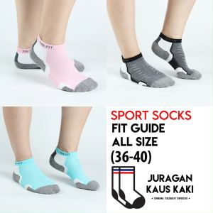 Kaos Kaki Wanita Dri-Fit Olahraga Tebal Pendek Mata Kaki Sport Socks
