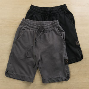 Mens Summer Knitted Breathable Loose Casual Shorts Five-Quarter Length Straight Leg Sporty Comfortable Mid-Waist Pants