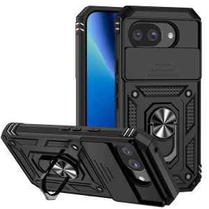 Ốp Điện Thoại Google Pixel Chống Sốc Từ Tính Với Giá Đỡ Vòng Tròn Bảo Vệ Cửa Sổ Đẩy Tương Thích Với 10A 9A 8A 8 9 10 Pro XL