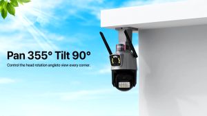 GUOAN VISION 8MP 4K กล้องวงจรปิด IC see เสียงกลางแจ้ง WiFi กล้องตรวจจับการเคลื่อนไหวสัญญาณเตือนไฟ IP66 กันน้ำ