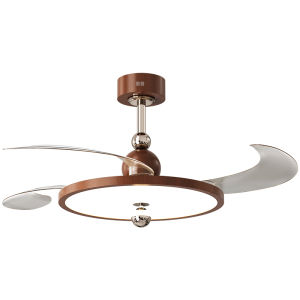 HUIPU ZHAOMING | Invisible Fan Light Walnut Color Ceiling Fan Light