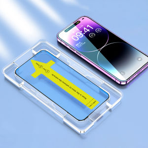 HIPHI 【2-1pcs】One-Click Full HDฟิล์มกระจกเต็มจอ สำหรับ iPhone 11 12 14 13 15 16 Pro Max XR 6 7 8 14 Plus 12 13 Mini X X Max กันรอย กันตก กัน หน้าจอ แตก Screen Protectors เต็มจอ ฟิล์มกระจกน