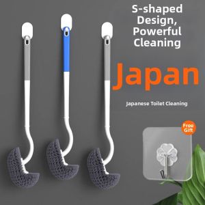Long Handle Wall-Mounted Bathroom Corner Cleaning Brush