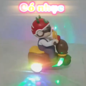 Xe Đồ Chơi Em Bé Lái Xe Gấu Xoay 360 Phát Sáng Phát Nhạc Vui Vẻ