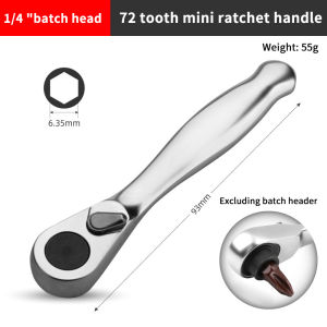EELHOE | Mini Treble 1/4 Ratchet Wrench Double Ended Ouick Socket Screwdriver Hex Torque Wrenches Set 2-in-1 Spanner Hand Repair Tools