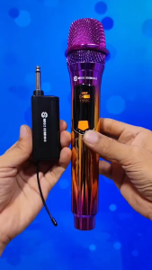 Microphone Mic Tanpa Kabel Brain Power MKF 02 / LT-128 | Mic Karaoke | Microphone Professional Wireless Double Mic | Mic Tanpa Kabel | Mikrofon Duo / Double Wireless