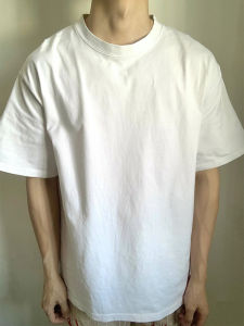 เสื้อยืดคอตตอนน้ำยาวิเศษคอกลมแขนสั้นทรงหลวมสำหรับผู้ชาย CleanFit ทรงเข้ารูป ระบายอากาศได้ดี ใส่สบายในฤดูร้อน