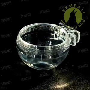 SEMPATI Cepuk Burung Mini No 5 Emboss Super Bening Premium Tempat Wadah Cangkir Pakan Nektar Voer Pur Feeding Cup Pleci Kolibri Sogon Konin Ciblek Burung Kecil