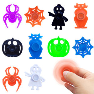 10/20/50PCS Halloween Pumpkin Ghost Fingertip Gyro Toys Spinning Fidget for Kids Halloween Party Favors Birthday Gift Bag Filler