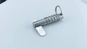 1PC Boat Bimini Top Quick Release Pin 1/4 inch 6mm with Drop Cam & Spring Marine Grade 316 Stainless Steel Boat Deck Hinge Pins.