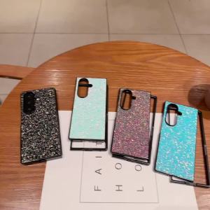 Ốp Lưng Gập Trung Tâm Sparkle Diamond Dành Cho Samsung Z Fold 8 Ultra/Z Fold 7/Z Fold 6/Galaxy Z Fold 4/Galaxy Z Fold 5 - Chống Xước Chất Liệu TPU + PC