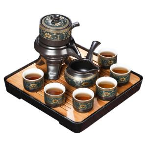 ชุดเครื่องดื่มชาเซรามิกสำหรับบ้าน ชุดชาฮัฟฟิ่มป้องกันความร้อน ชุดชาฮัฟฟิ่มอัตโนมัติครึ่งอัตโนมัติ ชุดชาฮัฟฟิ่มสำหรับ 6 คน