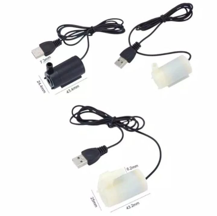 Pompa Air Celup USB A6 DC Mini Aquarium Hidroponik Submersible Pump