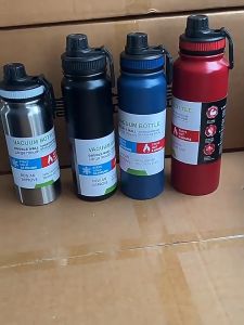Outdoor Portable Gym Sports Water Bottle Stainless Steel Insulated Thermal Thermos Tumbler Vacuum Insulated Flask 600ml & 800ml with Strap