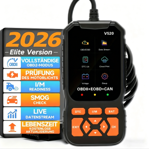 Máy Quét Chẩn Đoán OBD2 V520 Mới 2026 Đọc Mã Lỗi Xe Hơi Với Khả Năng Phát Hiện Lỗi Động Cơ Nâng Cao Hỗ Trợ 8 Ngôn Ngữ Xóa Mã Lỗi Tương Thích Phổ Biến