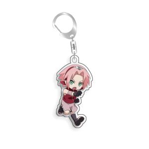 For Naruto Haruno Sakura Nara Shikamaru Uzumaki Naruto Yamanaka Ino Acrylic Selfmade Cartoon Anime Keychain Pendant Toy Gift 5cm