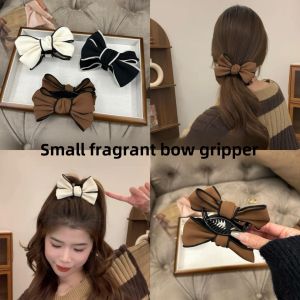 Korean Style Three-Dimensional Bows Bun Grip Womens High Ponytail Fixed Gadget Classic Style Back Head Hairpin Headdress