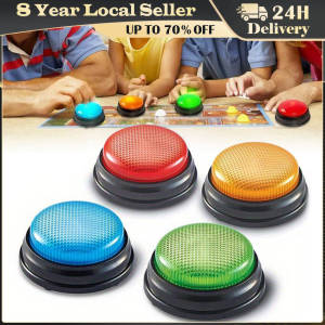 Recordable Talking Button Child Interactive Toy Phonograph Answer Buzzers Portable Recording Sound Button Party Noise Makers Communication Dog Competition Props Buzzer Recordable Button Pet Training Buzzer Childrens Puzzle Buzzer Classroom Knowledge