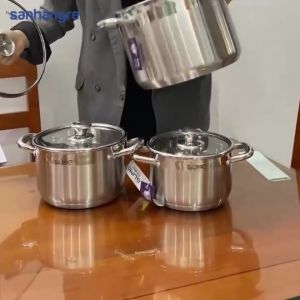 Bộ 3 Nồi Luộc Gà GUME Hàn Quốc GMP19- Bảo hành 5 năm -  Size 18cm/20cm/28cm
