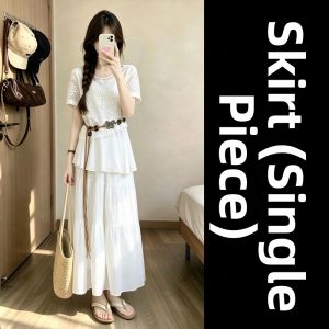 Ge·an·fei | French Style White Lace-Up Dress New 2026