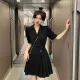 High-End Feeling Pechoque Slimming Suit Dress For Women Summer Waist-Fitted Bubble Sleeves Sleeveless Tailored Coat From China. 