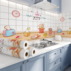 Thickened Kitchen Oil-Resistant Wall Stickers Fireproof High Temperature Resistant Self-Adhesive Waterproof PVC for Stove And Exhaust Fan