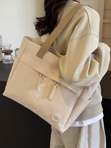 Large Capacity Canvas Tote Bag Womens Shoulder Bag for Work Commuting Spring 2025 New Style Lazy Student Fashion Trend