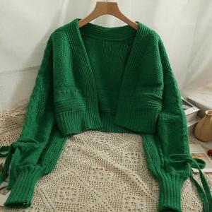 Bow-Knit Cardigan Outerwear