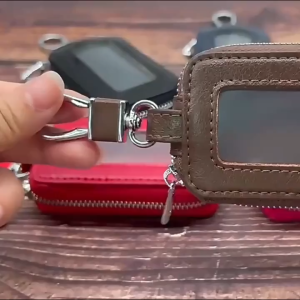 1pcs Transparent Window Key Case Car Remote Control Universal Key Bag Waist Hanging  KeyChain Bag for Men And Women