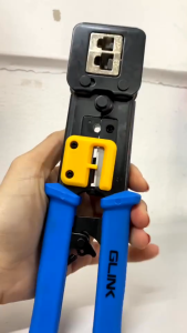 คีมเข้าหัวแลน CAT5E CAT6 รุ่นพิเศษ แบบทะลุ คีมย้ำหัวเเลนทะลุ คีมเข้าหัวเเลน