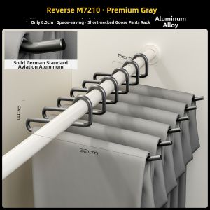 MINGZHI | Anti-slip Space Aluminum Short Neck Goose-shaped Pants Hanger