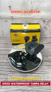 Flosser 129212 Klakson Keong Waterproof Samping 12 Volt Double Soket Pin Terminal 2 High & Low Tone Fanfare Horn