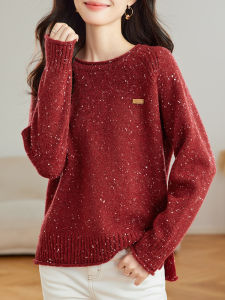 Lamb Wool Knitted Top Loose Christmas Lazy Style Bottoming Shirt Autumn Winter New Arrival Large Size Christmas Sweater