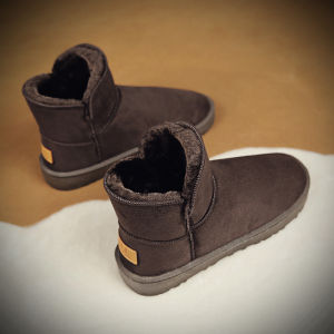 Snow Boots Mens Winter Cold-Resistant 40 Degrees below Zero Waterproof Bread Cotton Boots Fleece Lined Padded Warm Keeping Northeast China Cotton Shoes