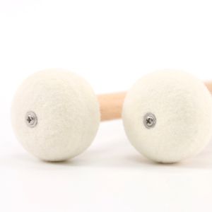 2 Pieces Double Head Drum Cymbal Gong Mallet Soft Hammer Sticks Mallets Rods Felt Hammer 385mm