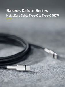 Cáp sạc siêu nhanh Type C to Type C 100W Baseus CATJK Cafule Metal Series (Hàng chính hãng)