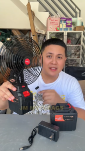 Jumbo Cordless Electric Fan 8 inch Portable Fan Rechargeable Fan Outdoor Desktop Cooling Fans with Power Tool Battery