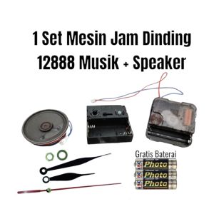 Mesin Jam Dinding 12888 Bell Lonceng Musik Melodi Speaker 1 Set