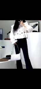 COZYBISS - KOREAN STYLE CLEA BLOUSE PITA COQUETTE / KEMEJA KERUT PITA WANITA TRENDY BEST SELLER