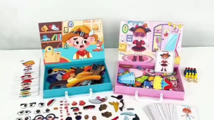 Pretend Play Toys Paper Dolls for Girls Playset Toy Magnet Games Magnetic Dress Up Magnetic Princess
