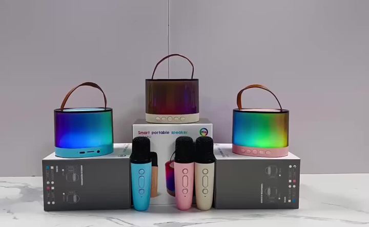 K52 Wireless Bluetooth Home KTV Karaoke Speaker Machine Dual Microphone ...