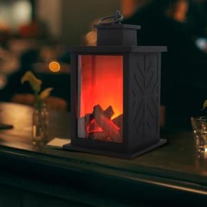 Authentic Flame Lamp Tabletop Atmosphere Lamp Night Light Bedroom Fireplace Desk Lamp Antique Pub Decorative Lighting