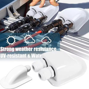 Caravan Solar Car Junction Box Cable Entry Gland Box Roof Wire Entry Cable Connector Holder Dual Hole Automotive Accessories