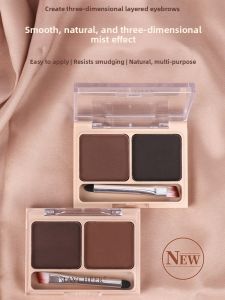 Maychier Dual Tone Eyebrow Powder Waterproof Non Smudging Long Lasting Eyebrow Dyeing Womens Cosmetic Eye Shadow Brow Gel