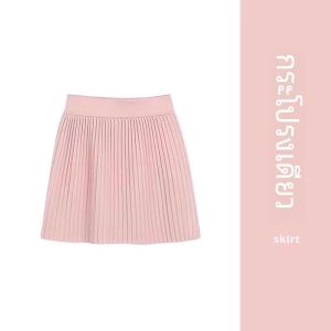 ฤดูร้อน แฟชั่นโดปามีนปล่อยหวานชุดสองชิ้น เดรส สูง เอว แขนสั้น คอวี กระโปรงทรงเอ ชุด