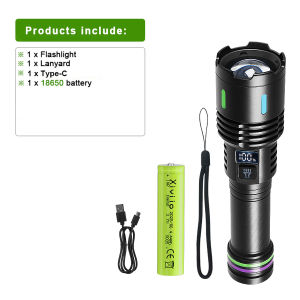 760000000LM Đèn Pin LED Cực Mạnh 800W Đèn Pin Cầm Tay Có Thể Sạc Lại 18650 Đèn Lồng Cắm Trại Chống Nước Chống Sốc