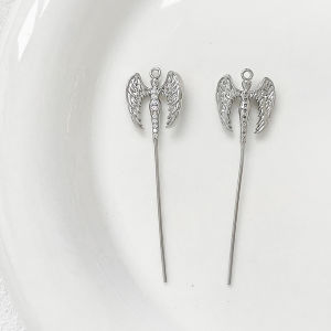 ไม้เท้าพระเจ้าผู้มีอำนาจทองแดงชุบทองแท้ทำมือพร้อมแหวนเพชรที่ทนทานต่อการสึกหรอ จี้เครื่องประดับแฟชั่น