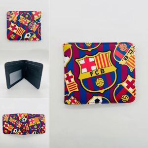 World Football Clubs Short Fold Wallet Football Team Logo Coin Purse Wallet Full Color Printing Colorfast Boyfriend Gift