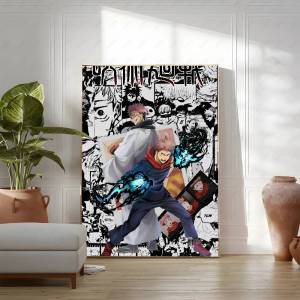 Bandai | Jujutsu Kaisen Poster Print For Bedroom Living Room Home Decor Japanese Anime Poster Yuji Itadori Canvas Painting Wall Art Gift