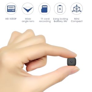 กล้องขนาดเล็ก 1080P เครื่องบันทึกวิดีโอ HD พร้อมระบบมองเห็นกลางคืน จอภาพสำหรับห้องเด็ก เว็บแคมป้องกันการโจรกรรมในร่ม กล้องบันทึกวิดีโอสำหรับกีฬากลางแจ้ง
